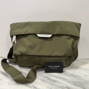 Cole Haan Central Sling Bag in Olive Green